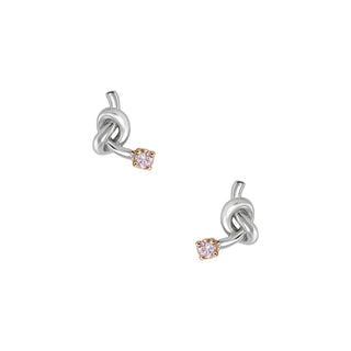 Blush Love Me Knot Earrings