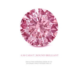 Argyle pink diamond ROUND 5P SI2 1=0.50CT