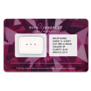 Pink Kimberley Diamond Seal 0.03ct 5P/SIAV