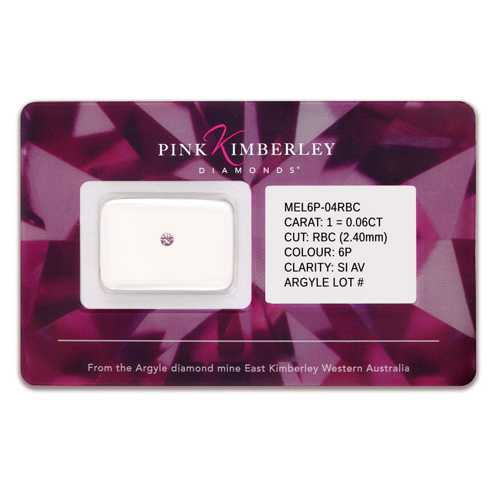 Pink Kimberley Diamond Seal 0.06ct 6P/SIAV