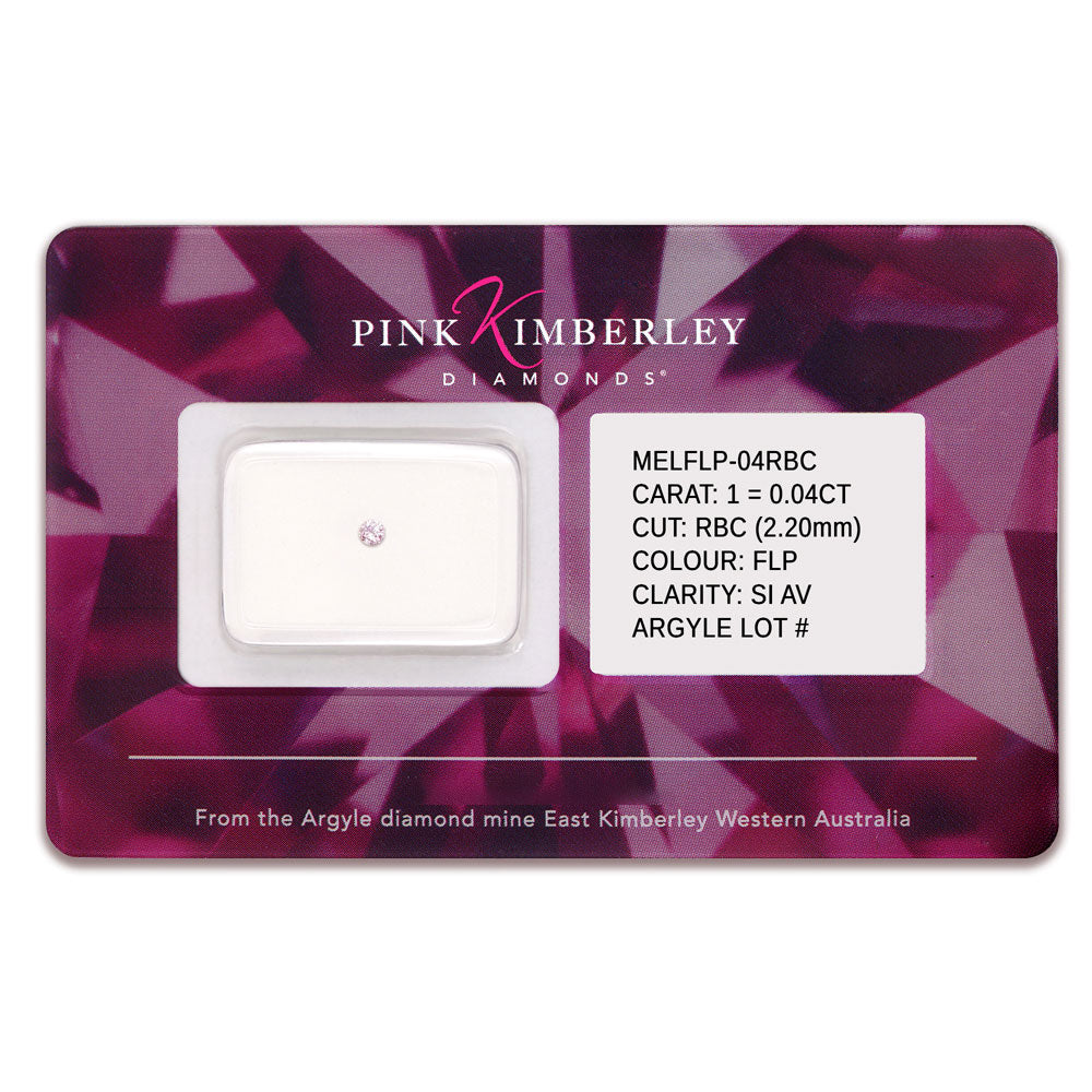 Pink Kimberley Diamond Seal 0.04ct FLP/SIAV
