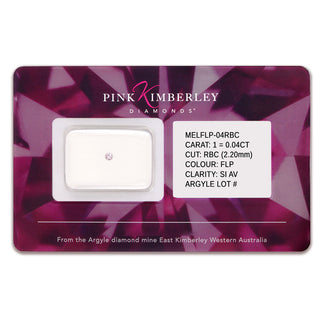 Pink Kimberley Diamond Seal 0.04ct FLP/SIAV